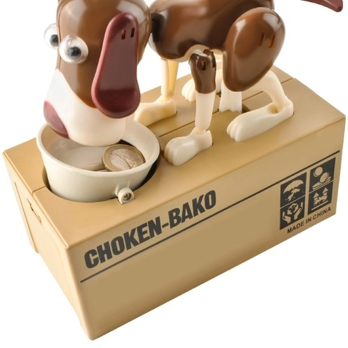 Honden spaarpot lichtbruin