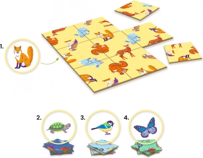 DJECO Jeu logique Sologic Impossiblo - Animaux