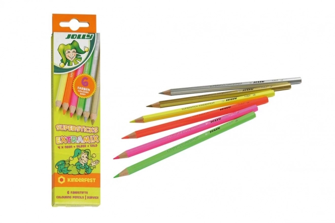 Kleurenpotloden Extramix - Neon en Metallic