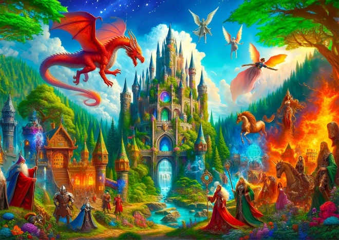 Houten puzzel Fantasy Kasteel 1010 stukjes