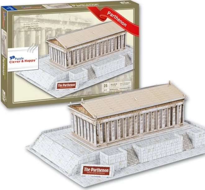 CLEVER&HAPPY 3D puzzel Parthenon, Griekenland 25 stukken