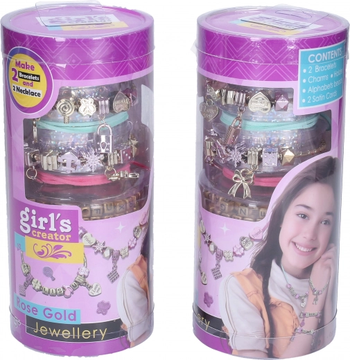 Roségouden bedels en letters