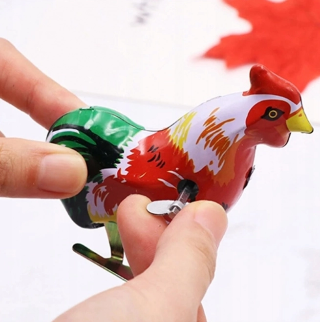 Metal Wind-Up Rooster Goki