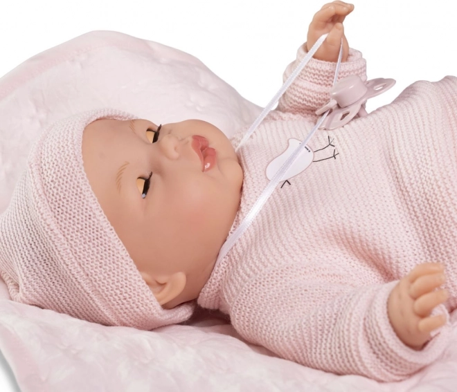 Knipperende pop baby Antonio Juan met geluiden - 37 cm