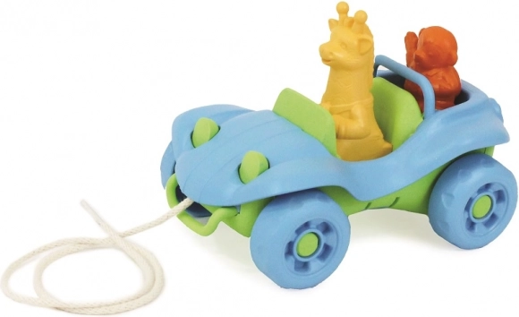 Trekauto in blauw van Green Toys
