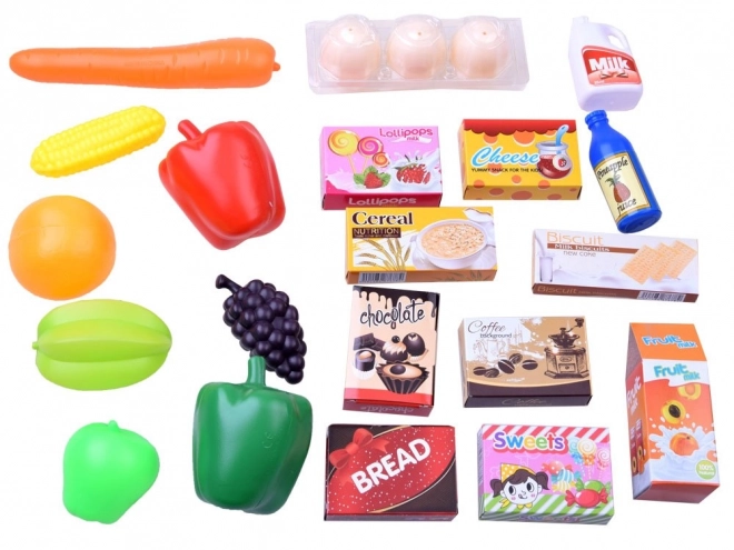 Kindersupermarkt mit Kasse und Scanner