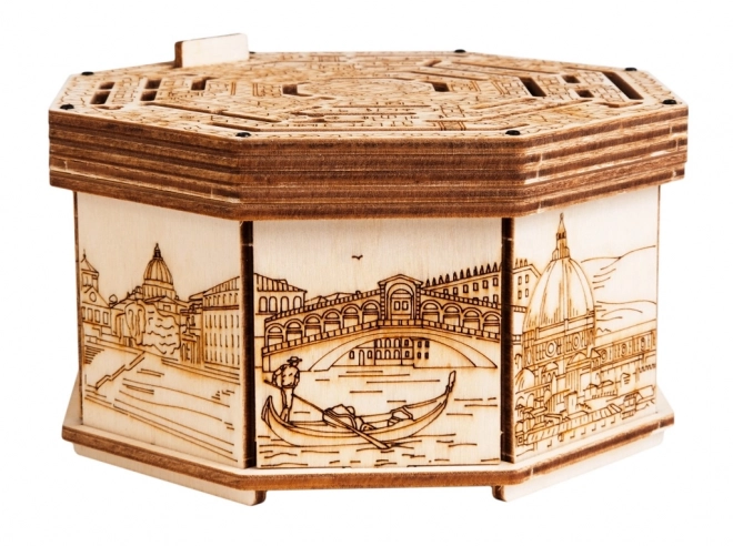 3D Wooden Puzzle Box Secret Maze