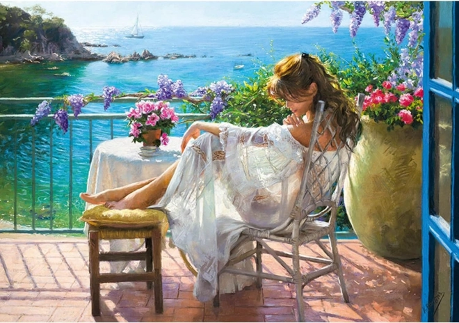 Puzzle CHERRY PAZZI Schoonheid aan de blauwe zee 2000 stukjes