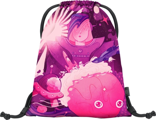 drawstring backpack baagl earth – ufo by Mára Čmára