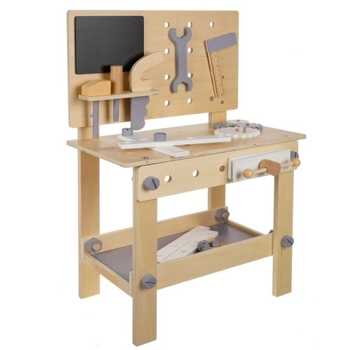 Kruzzel 24820 Kinder houten werkbank met gereedschap