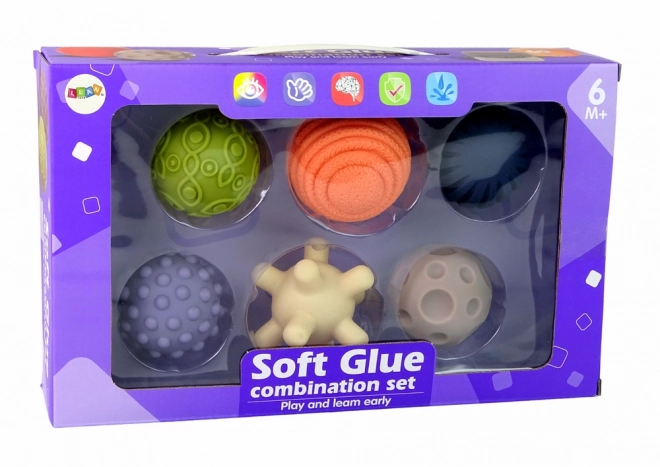 Set van 6 zintuiglijke ballen Kleurrijk