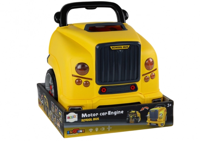 DIY Autogarage kinderspeelset automonteur Schoolbus