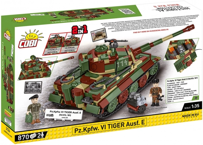 Model tank Tiger I van 870 stenen