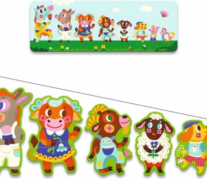 DJECO Puzzle Big and Small on the Farm