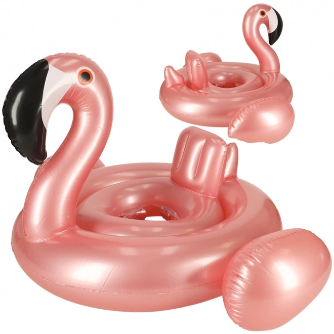 Opblaasbare band met zitje voor de kleintjes - flamingo