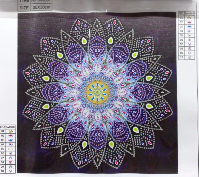 Norimpex Diamanten schilderij 7D Blauwe Mandala 30x30cm
