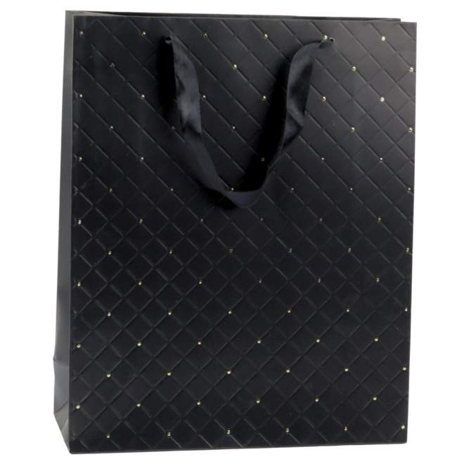 Elegante zwarte geschenktas met gouden stippen