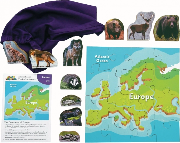 L’Europe et ses animaux puzzle en bois