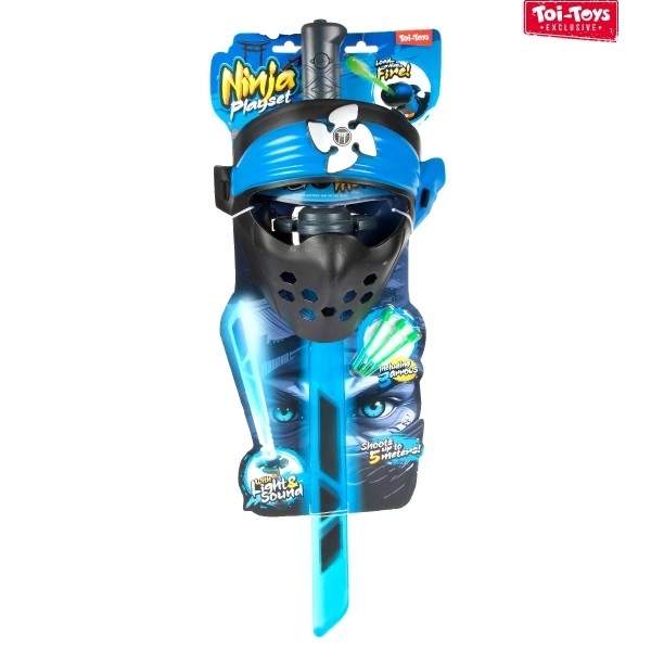 Ninja set sword + mask + darts with sound and light