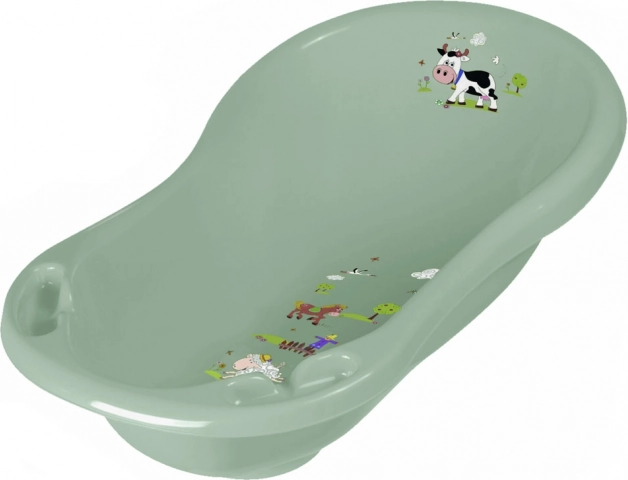 Baby bathtub 84cm "Funny Farm", Green