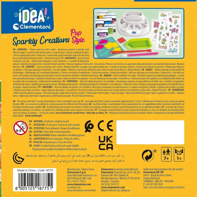 CLEMENTONI IDEA Sprankelende Creaties Diamantschilderijen: Popstijl