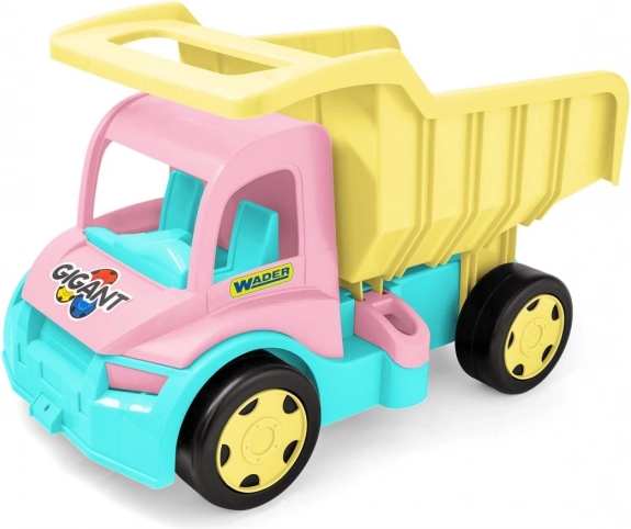 Camion-benne GIGANT basculant rose-crème 55 cm