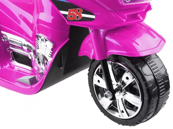 Children's Sports Motorcycle with LED Lights – Pink