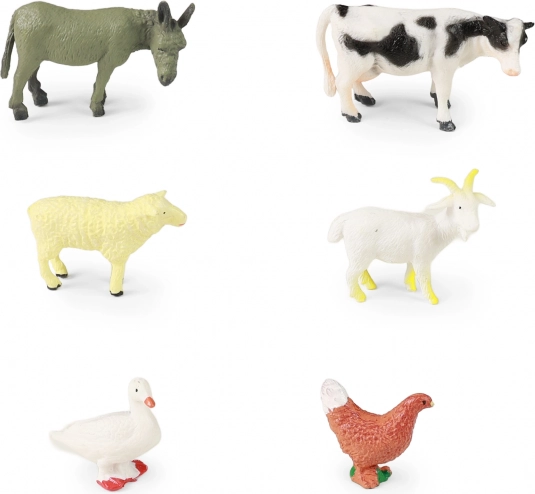 ensemble de 6 animaux domestiques – figurines en caoutchouc