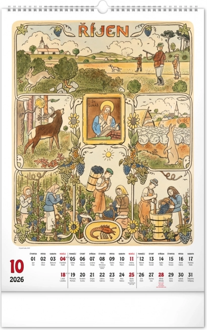 Wall Calendar Josef Lada 2026