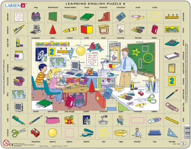 Larsen puzzel Engels: op school