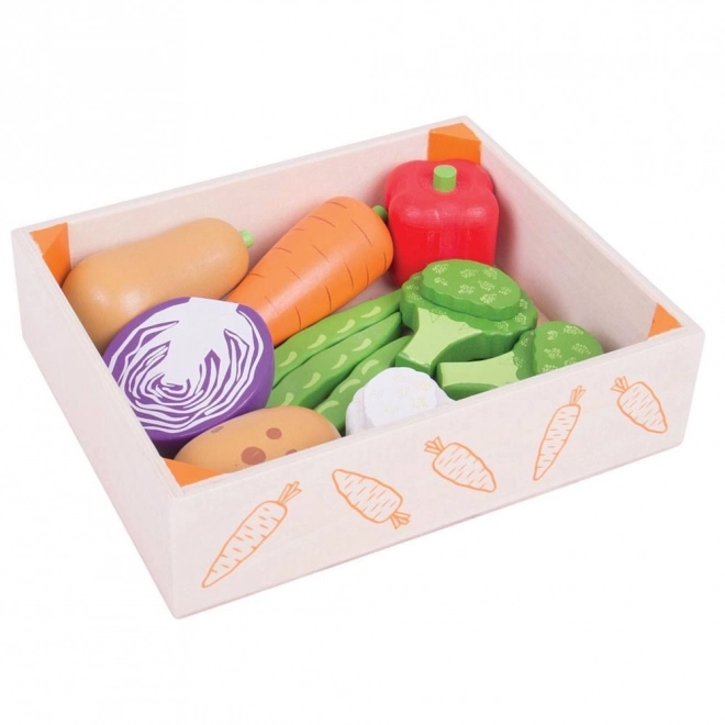 Kiste mit Gemüse Bigjigs Toys