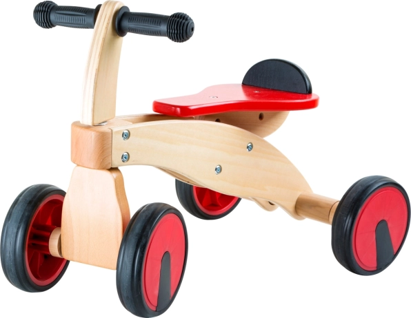 Holzlaufrad Rennfahrer Rot