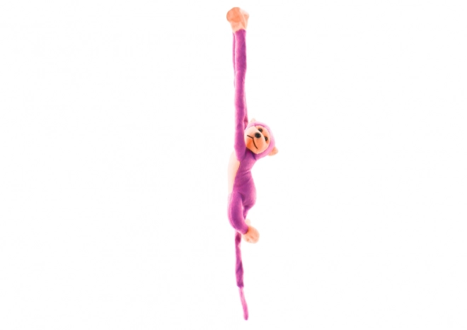 Roze pluchen aap mascotte met geluid 60 cm