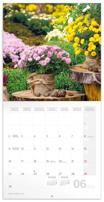 NOTIQUE Notitie Kalender Tuinen 2025, 30 x 30 cm