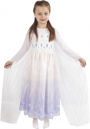 Costume enfant Reine de l’hiver – robe à traîne (taille S)