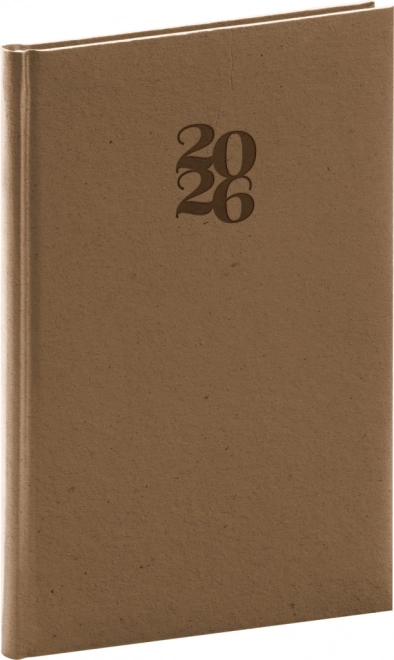 Weekly Diary Essenza 2026 Hazelnut 15 x 21 cm