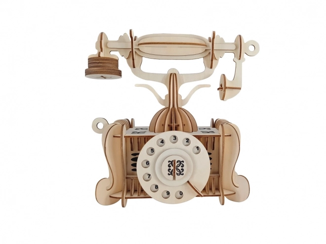 Houten 3D puzzel oude telefoon