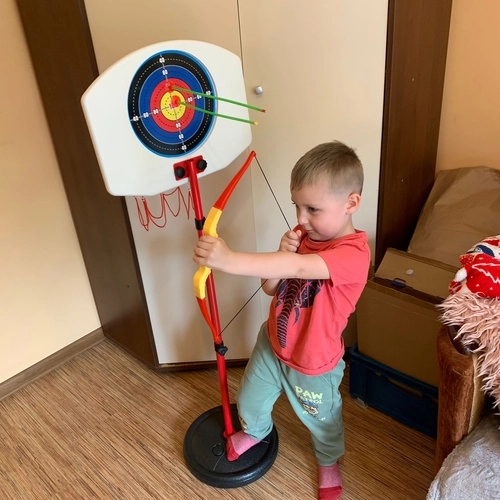 2-in-1 Basketball and Archery Set for Kids