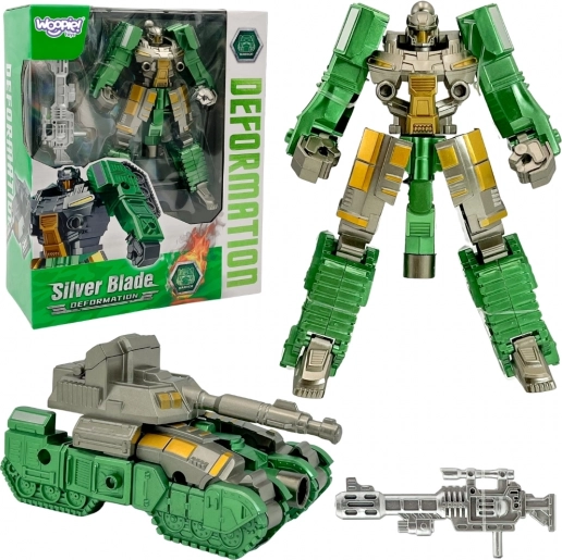 Woopie Transforming Robot Silver Blade 2-in-1 Tank