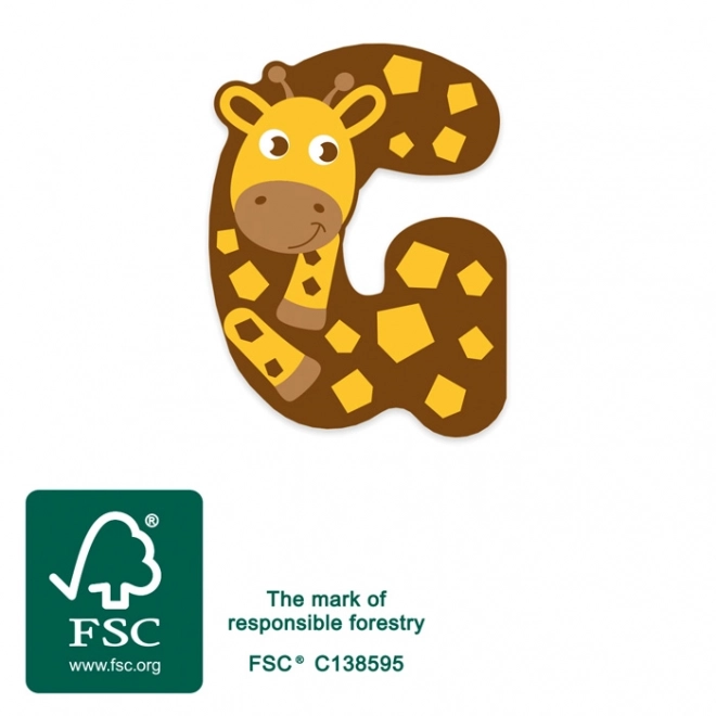 Small Foot houten letter G giraffe
