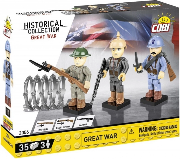 Coffret de construction Grande Guerre 3 figurines 35 pièces