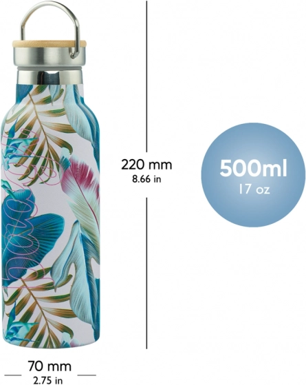 Thermofles met bamboedop Leafs 500 ml