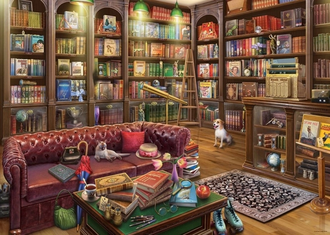 Puzzle Gemütliche Bibliothek 1000 Teile Ravensburger