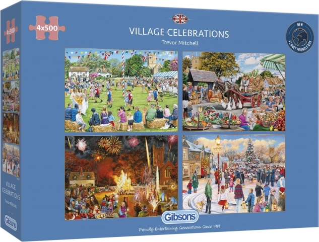 GIBSONS Puzzel Dorpsfeesten 4x500 stukjes