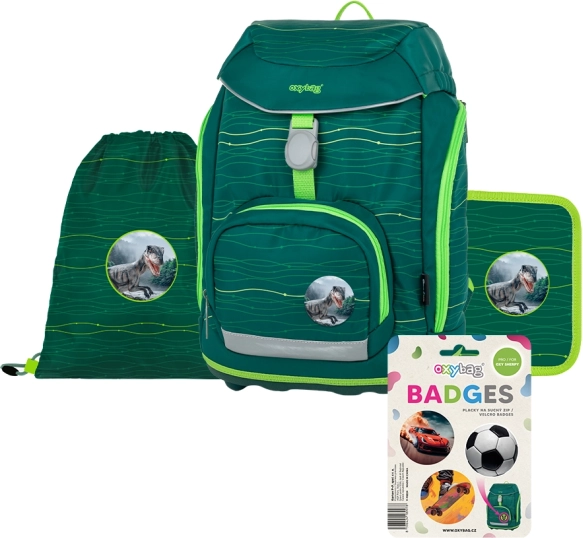 4-delig schoolsset OXY Sherpy green voor groep 3–5