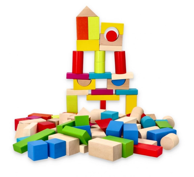 Creatief spel met houten blokken