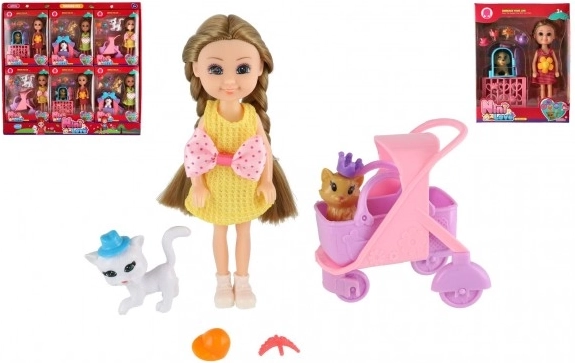 Doll with Pet and Accessories, 14 cm