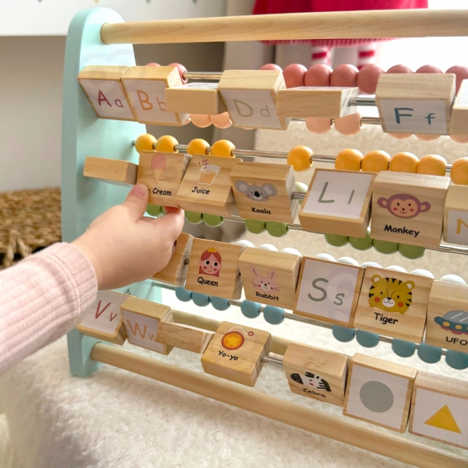 Houten educatieve telraam en alfabet Tooky Toy
