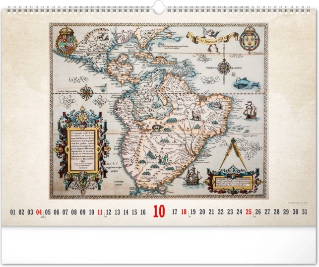 Wandkalender Oude Kaarten 2026
