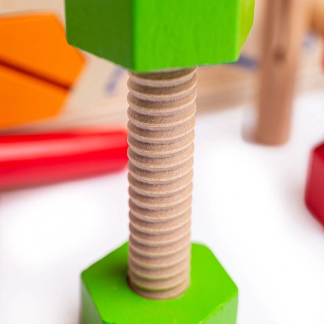 Wooden Workbench and Tool Carrier 2-in-1 Bigjigs Toys
